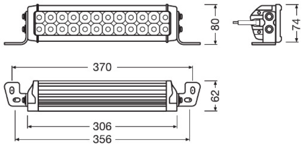 LED bar 30 W, 37 cm, slika 4